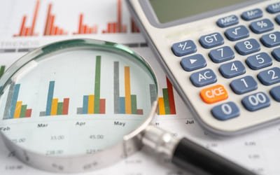 Planilhas, gráficos, lupa e calculadora.